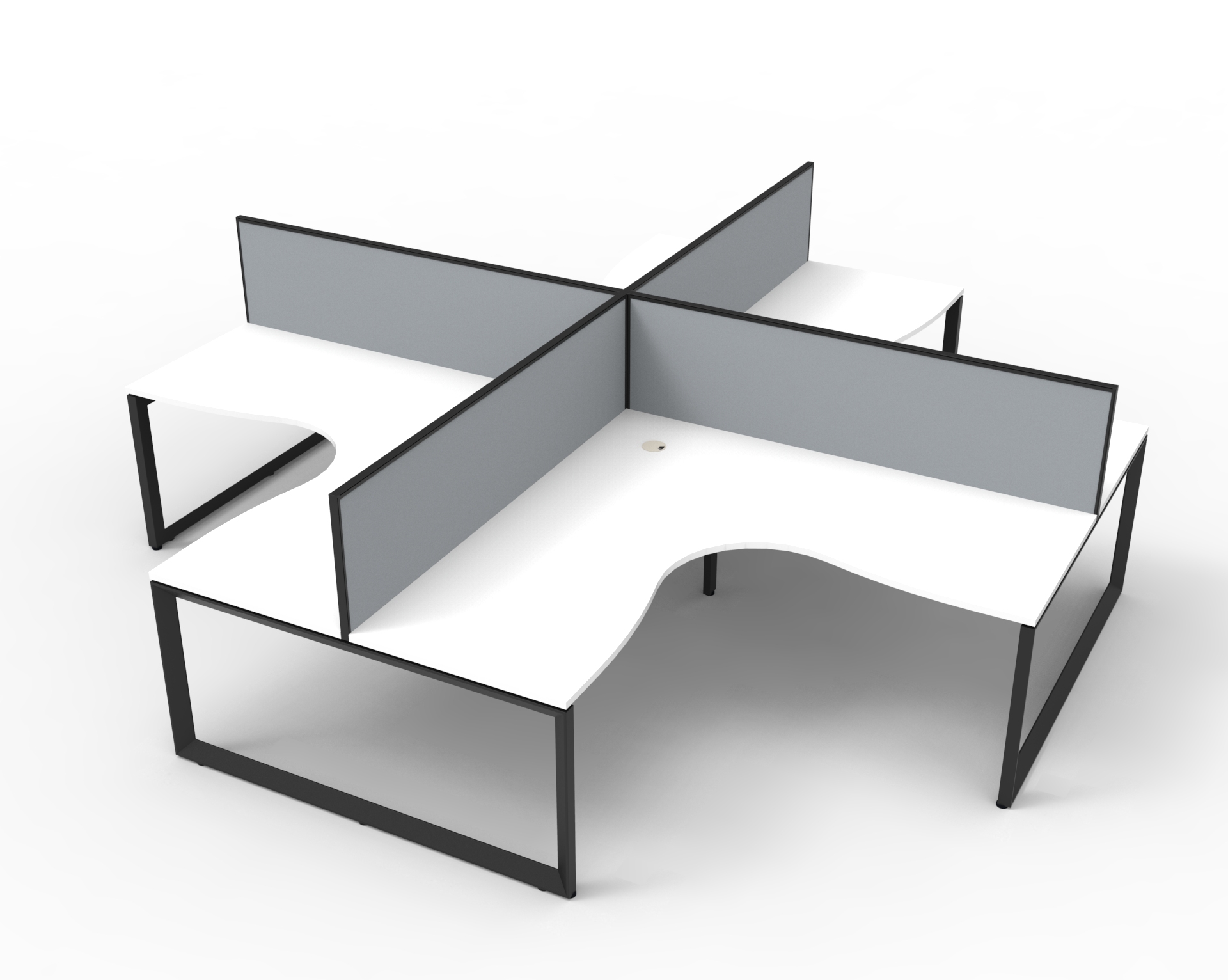 Loop 4 Person Corner Workstation